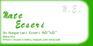 mate ecseri business card